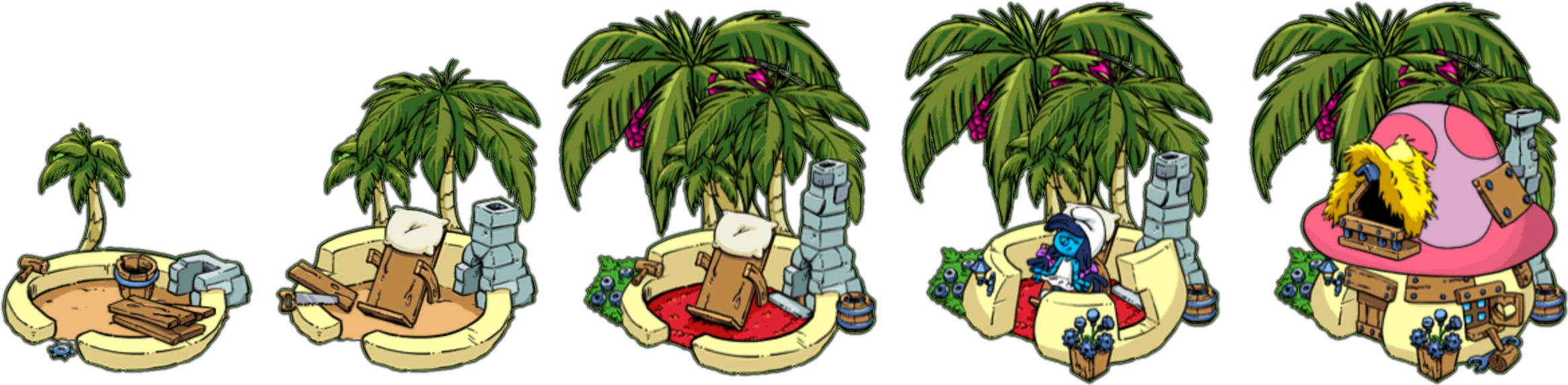 Weepy Smurf S Hut The Smurfs Village Wiki Fandom Powered - Cartoon (2400x600)