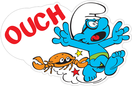 Everyday Stickers On Viber - Smurfs Telegram (490x317)
