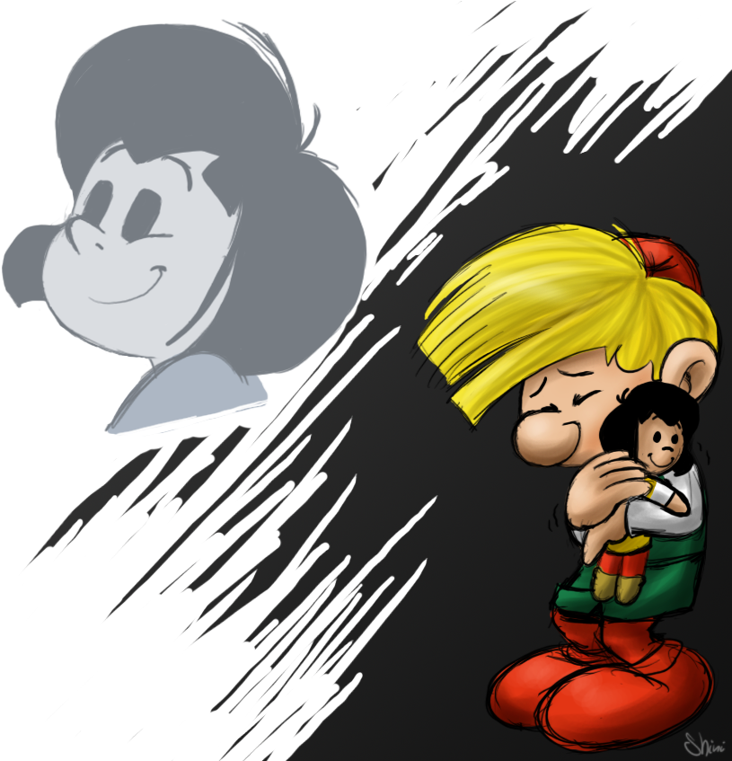 Missing You By Shini-smurf - Cartoon (842x868)