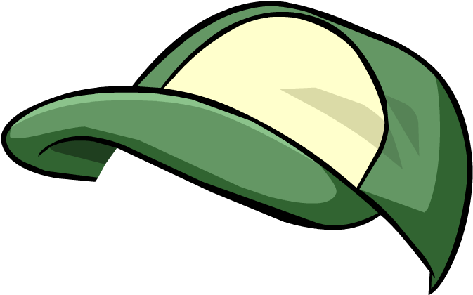Green Baseball Cap4 - Green Hat Club Penguin (730x559)