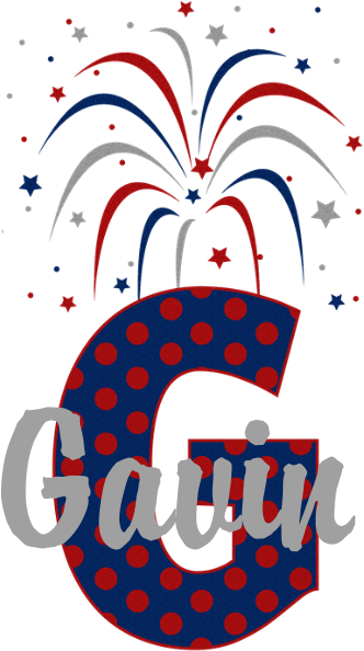 Design Is Printed, Not Embroidered - 4th Of July Fireworks Letter G Shower Curtain (700x700)