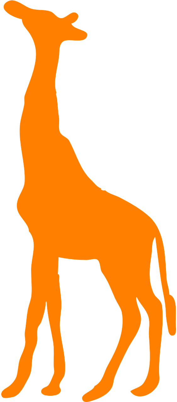 Giraffe Animal Mammal Silhouette Png Image - Giraffe Shape (640x1280)