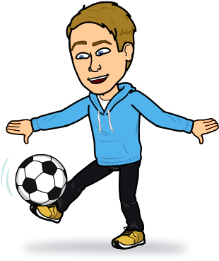 A Happy Female Athlete Kicking A Soccer Ball Cartoon - Cartoon (398x398)
