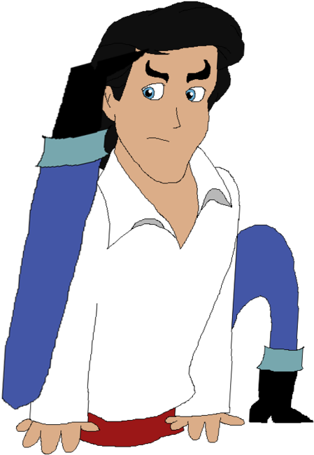 Prince Eric Scratching Liek A Dog By Spamhead400 - Cartoon (600x685)