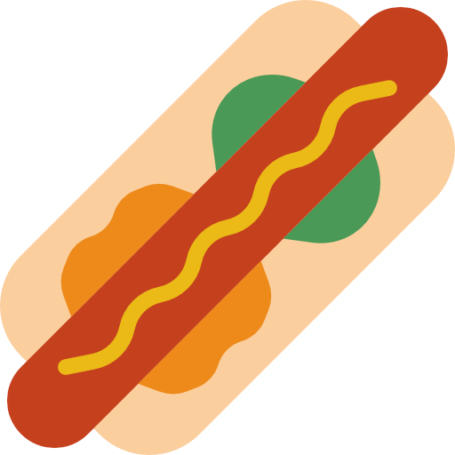Hot Dog Free Icon - Dodger Dog (512x512)