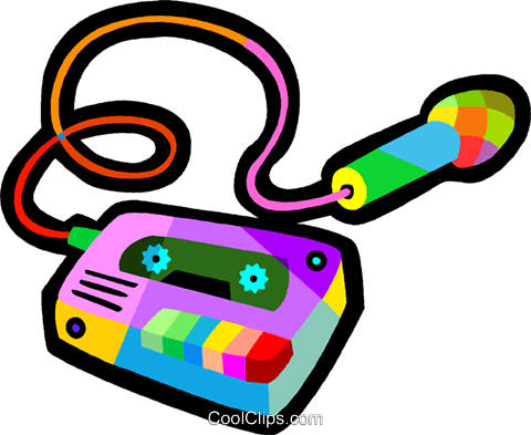 Tape Recorder Royalty Free Vector Clip Art Illustration - Tape Recorder Royalty Free Vector Clip Art Illustration (480x393)