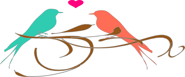 Birds On A Branch Clip Art At Clker - Old World Flycatcher (600x252)