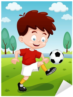 How To Draw A Boy Playing Soccer Easy Slowly By For - Illustration (400x400)