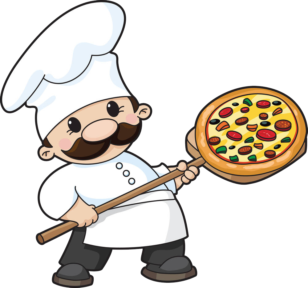 Pizza Italian Cuisine Chef Clip Art - Cartoon Pizza Chef (1000x936)