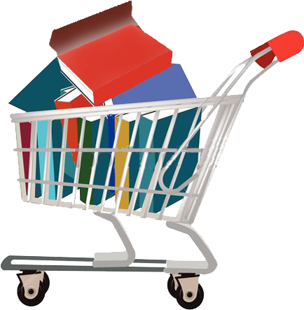 Pin Book Store Clip Art - Book Shopping Clip Art (442x470)