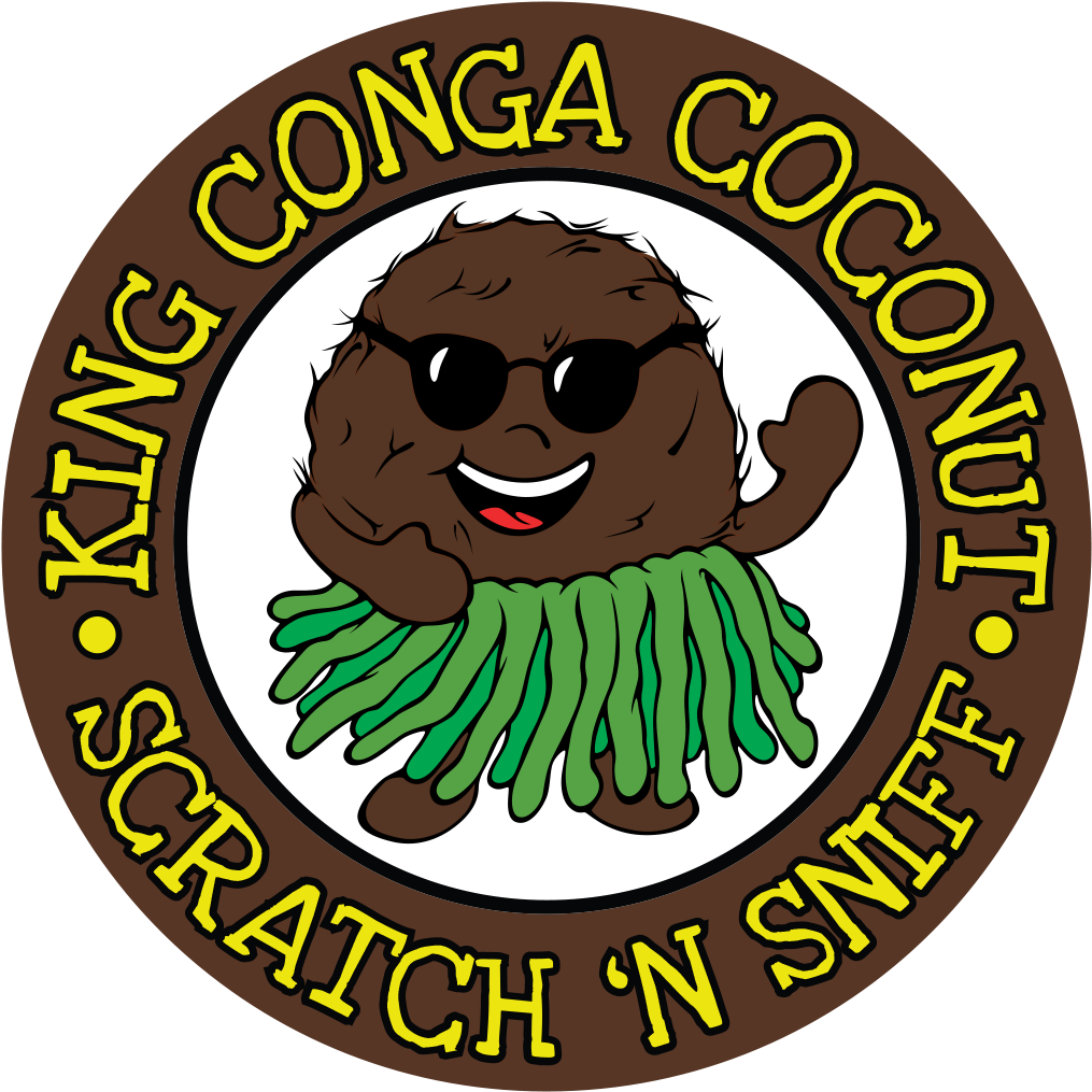 Pina Colada Whiffer Stickers Scratch & Sniff Stickers - Backpack Clip (king Conga Coconut) (1024x1022)