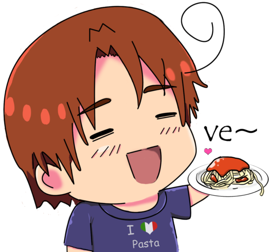Chibi Italy And His Pasta By Blueoceaneyes101-d51jaka - Hetalia Italy Chibi Pasta (900x678)