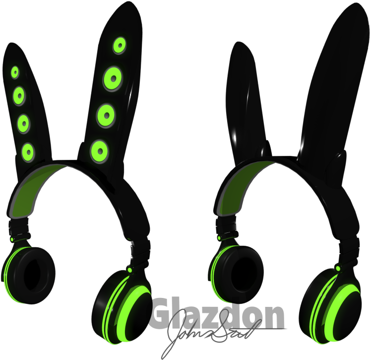 Bunny By Glazdon - Headphones (840x730)