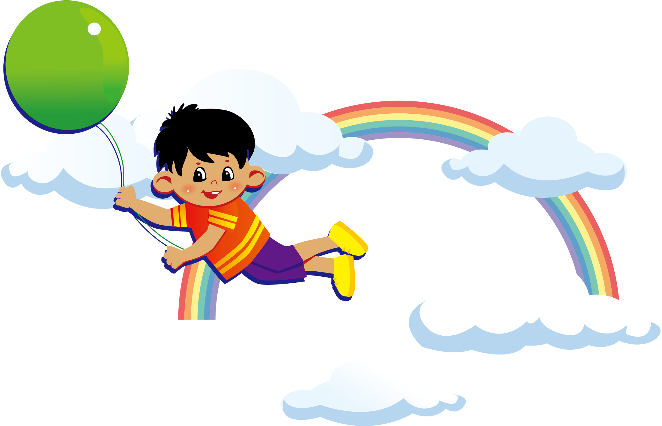 Cute Cartoon Sky Small Boy Vector - Cute Cartoon Sky Small Boy Vector (2362x2362)