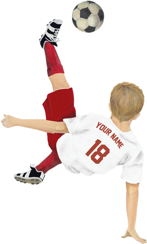 Bicycle Kick Left Boy Web - Png Soccer Boy (600x500)