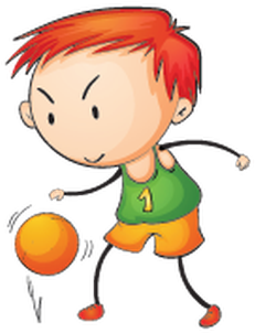 Kids Engaging In Different Sports - Basket Dribble Clipart (491x399)