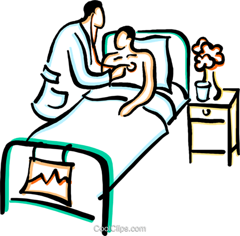 Doctor With A Patient Royalty Free Vector Clip Art - Pray For Sick Person In Arabic (480x473)