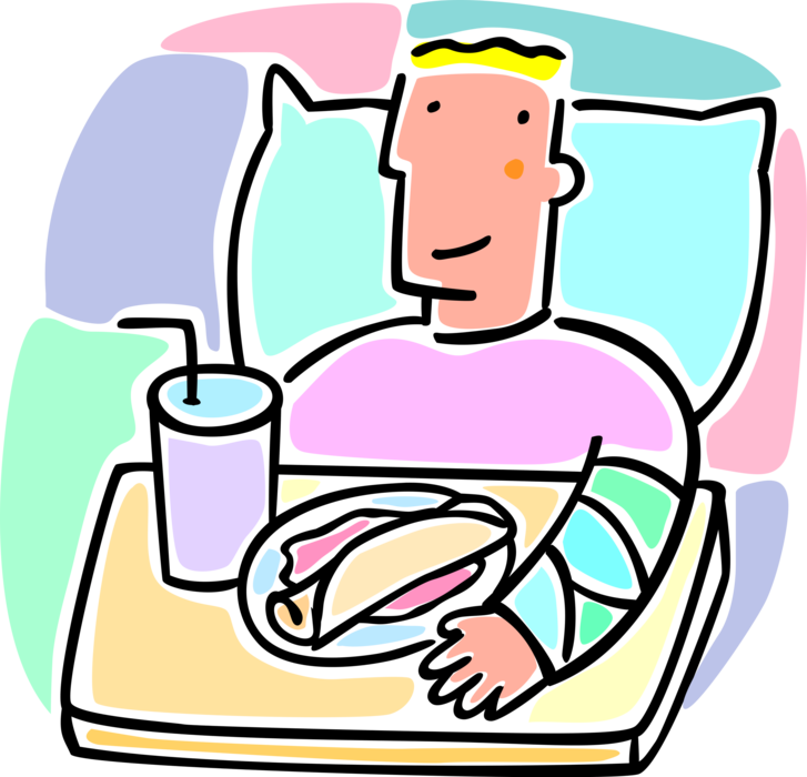 Vector Illustration Of Hospital Patient Sick Boy In - Vector Illustration Of Hospital Patient Sick Boy In (727x700)