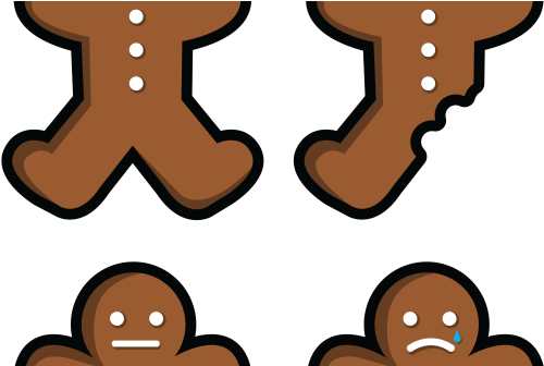 Eaten - Eaten Gingerbread Man Png (590x335)