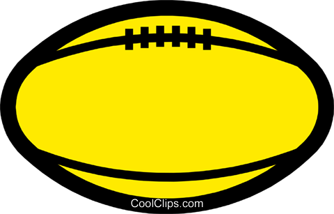 Symbol Of A Rugby Ball Royalty Free Vector Clip Art - Rugby Ball Clip Art (480x307)