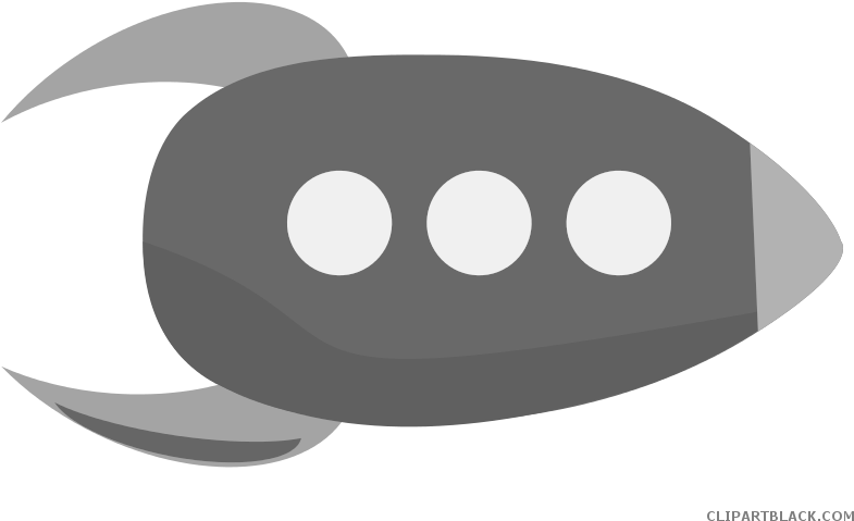 Rocketship Transportation Free Black White Clipart - Clip Art (800x548)