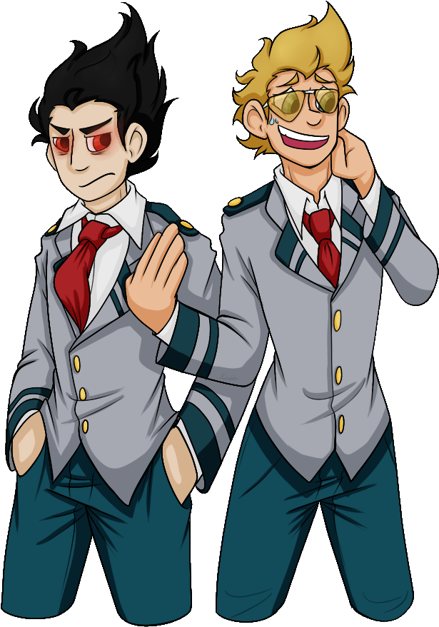 High School Boys By Asymmetric-ace - Cartoon (800x1000)