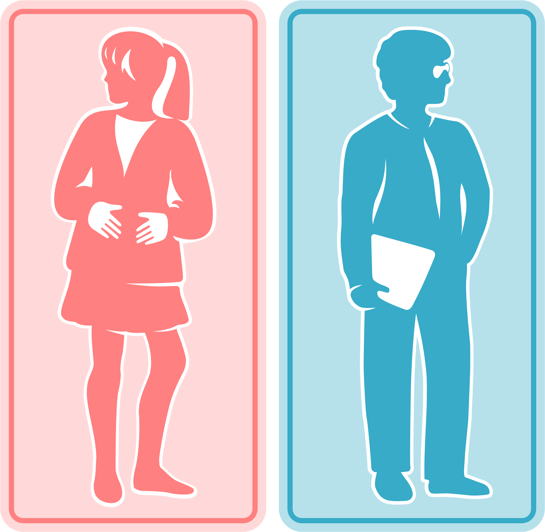 Schoolboy Schoolgirl Sign - Illustration (2400x3394)