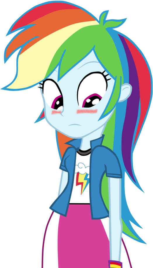 Equestria Girls, Pony, Pony Horse, Ponies, Front Bangs, - Rainbow Dash As A Human (1024x1376)