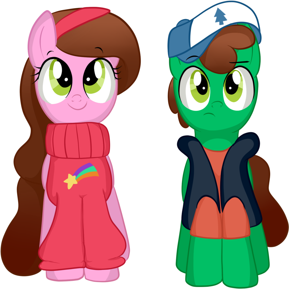 Mable And Dipper Front View - Dipper Pines (1024x1280)