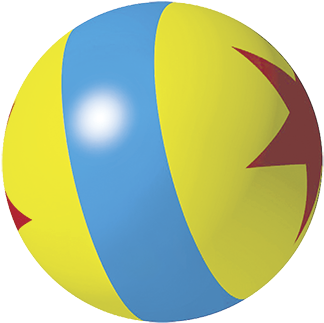 Toy Ball Drawing Pixar Ball Drawing Straight Ahead - Luxo Ball Transparent Background (350x350)