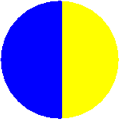Half Yellow Half Blue Roblox Rh Roblox Com Half Dark - Half Blue Half Yellow Circle (420x420)