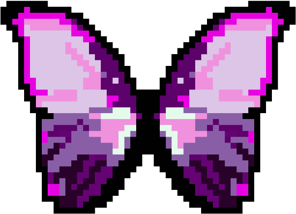 8-bit Butterfly By Tanya6k - 8 Bit Animals Png (612x468)