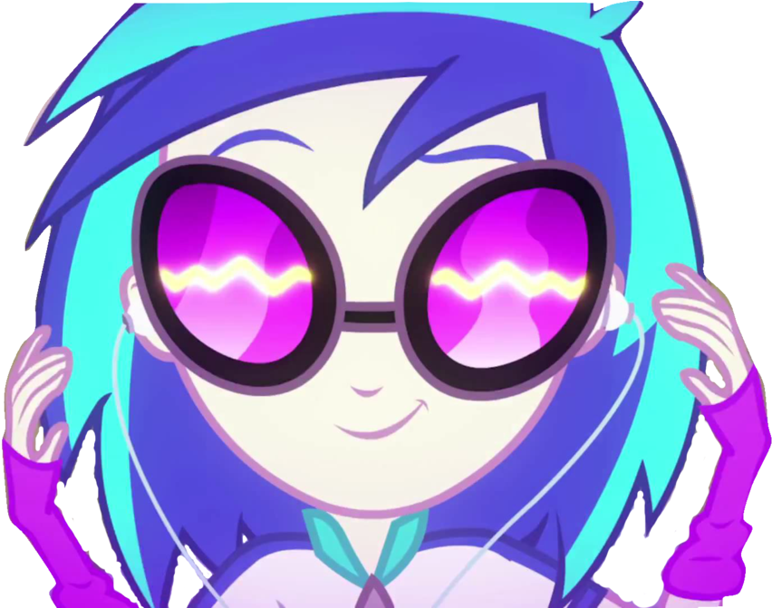 Eqg Rainbow Rocks Djpon3 Vector - Dj Pon-3 (1191x670)