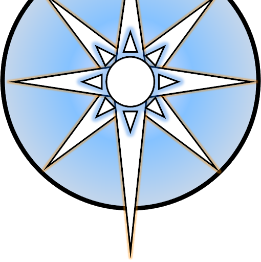 Star Logo That Illustrates The 10 Compass Points For - Smiley Face (510x512)
