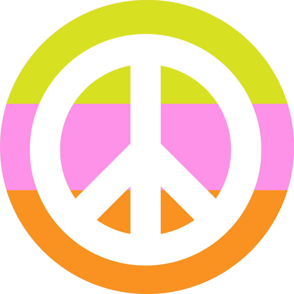 Circle Icons 1970s - Vector Black And White Peace (1024x1024)