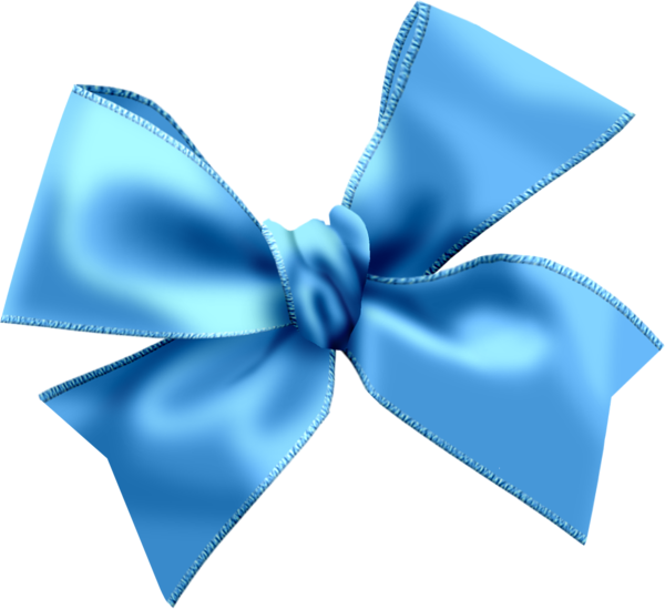 Sky Blue Bow Clipart - Blue Bow Png (600x549)