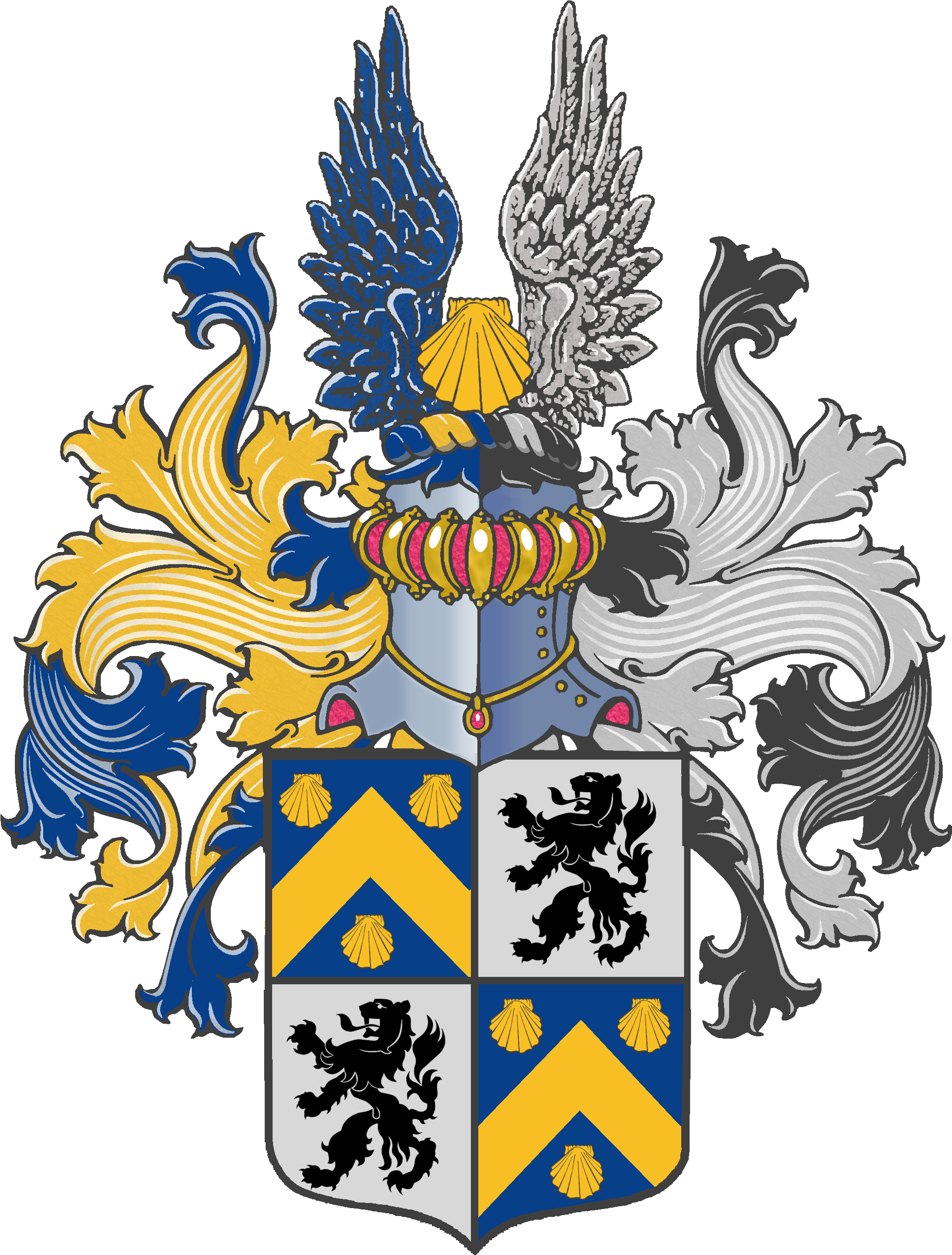 This Is The Full Coat Of Arms Of The Family Van Den - Van Den Berg Family Crest (2160x2776)