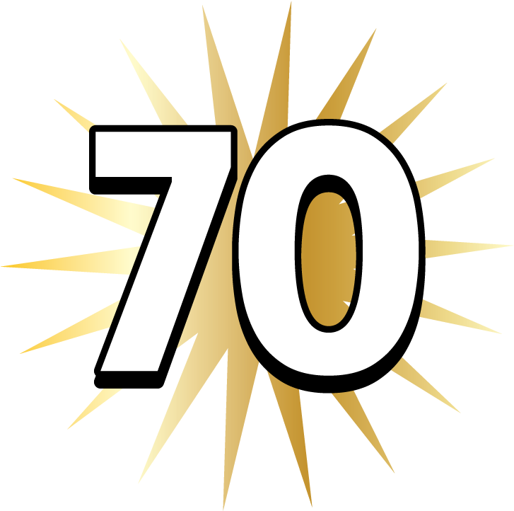 70 Seventieth Seventy Years Happy Birthday Party Getting - 70 Gold Star - Seventy Celebrate Party Birthday Milestone (748x752)
