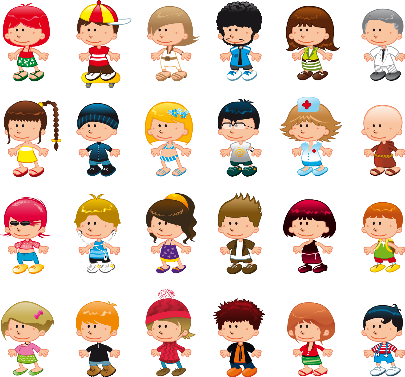See A Rich Collection Of Stock Images, Vectors, Or - Cartoon Boys And Girls (1314x1223)