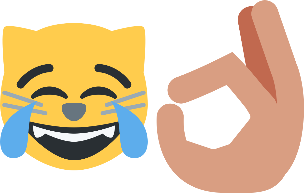 Hand Emoji Crying Laughter Em - Emoji Risas Png (1250x785)