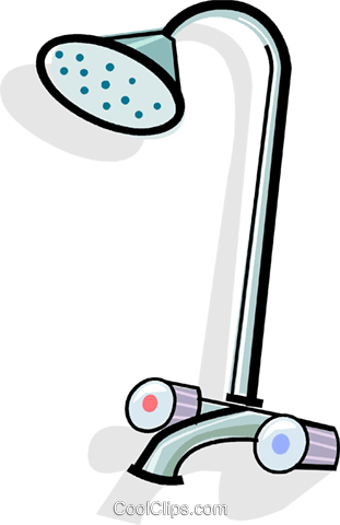Shower Head Royalty Free Vector Clip Art Illustration - Transparent Cartoon Shower (311x480)
