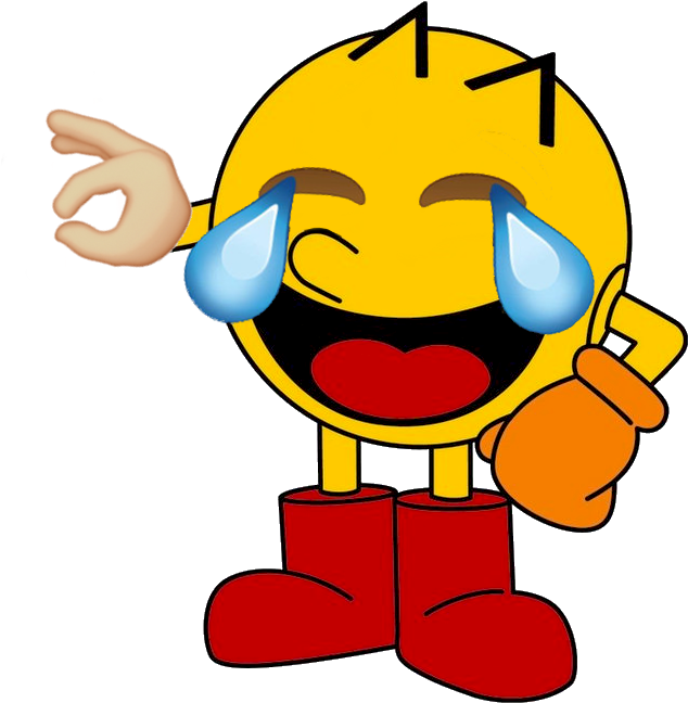 Crying Laugh Emoji Pacman - Poster Pac Man (640x653)