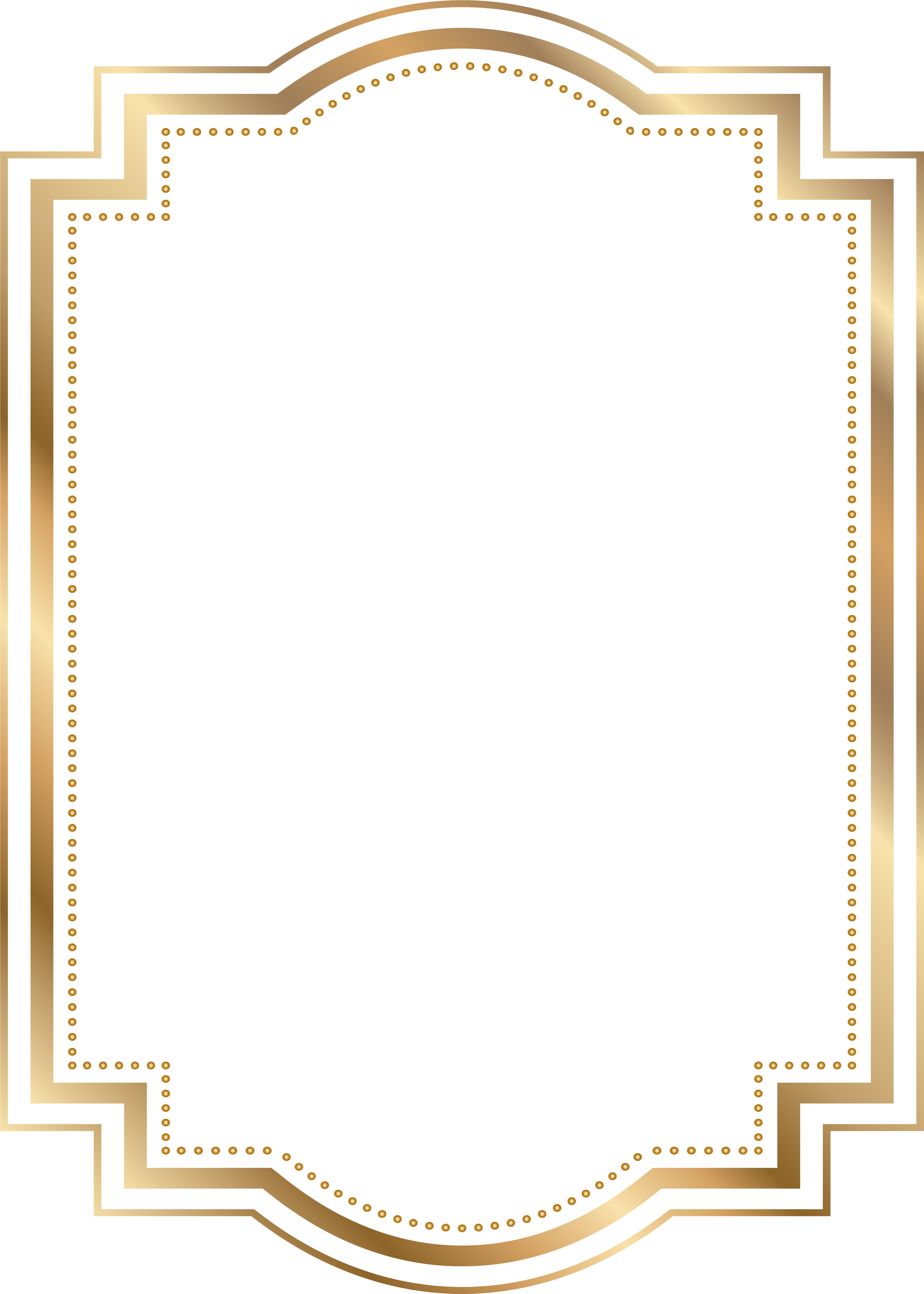 Seascape Clipart Border - Gold Frame Clipart Png (5714x8000)