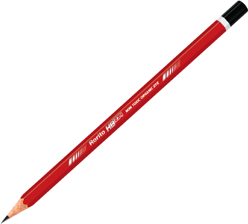 Rorito Hb234 Pencil - Red Line Png File (903x804)