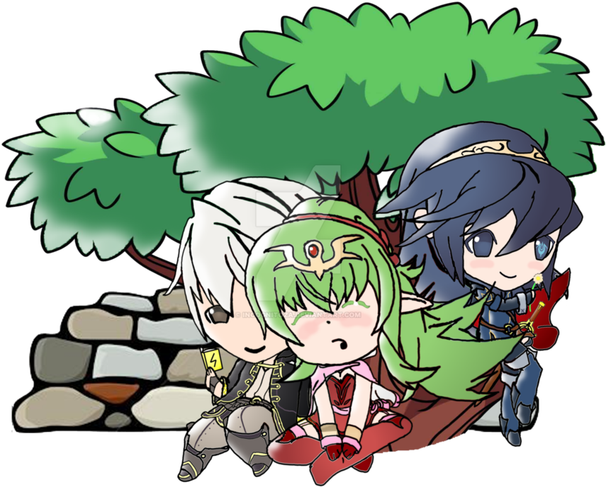 Chibi Fire Emblem Awakening New3dsxl Vinyl Sticker - Stone Wall (986x810)