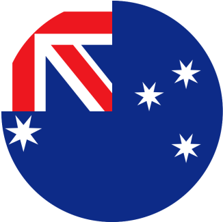 Australia Decal - Au Flag In A Circle (350x350)