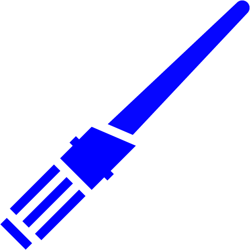 Star Wars Clipart Blue Lightsaber - Star Wars Lightsaber Silhouette (512x512)