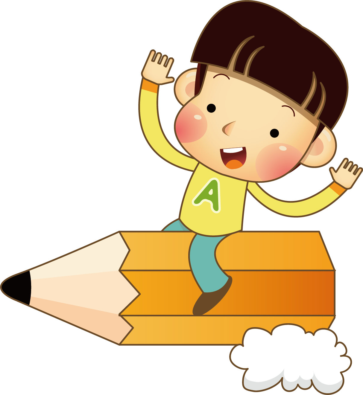Child Pencil Drawing Clip Art - Niño Con Un Lapiz Png (1213x1321)
