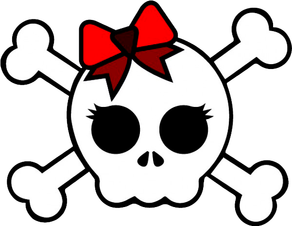 Skull And Crossbones Calavera Girly Girl Clip Art - One Piece Luffy Jolly Roger (600x600)