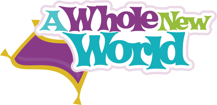 A Whole New World Title Svg File Fro Scrapbooking Cute - Scalable Vector Graphics (734x355)